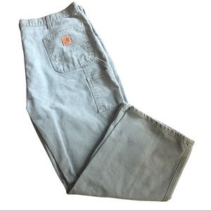 CARHARTT Work Thick PANTS Men's 42x30 Carpenter